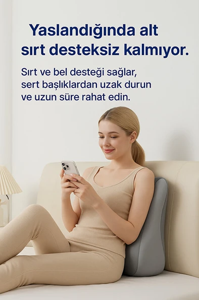 VISCORA Ortopedik Vücut Destek Minderi – Space Memory Foam -Yıkanabilir Kılıf – Ofis/Ev/Yatak - Resim 2