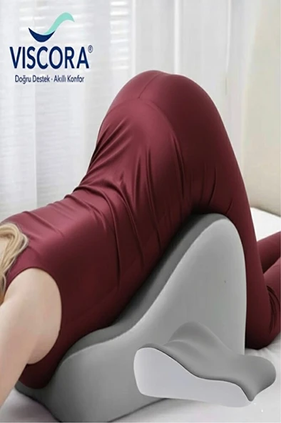 VISCORA Çiftler İçin Yakınlık Yastığı 3D Ergonomik Kama Tasarım Kalça, Bel, Boyun ve Bacak Destekli - Resim 4
