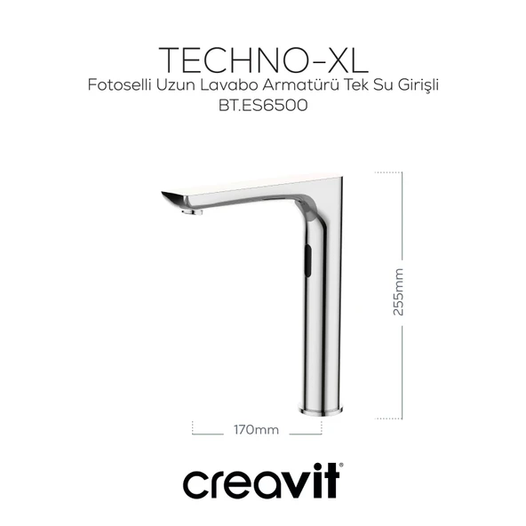 Fotoselli Uzun Lavabo Armatürü Tek Su Girişli - Resim 2