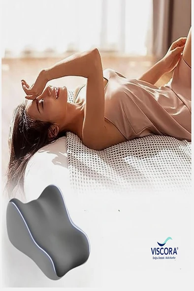VISCORA Ortopedik Vücut Destek Minderi – Space Memory Foam -Yıkanabilir Kılıf – Ofis/Ev/Yatak - Resim 4