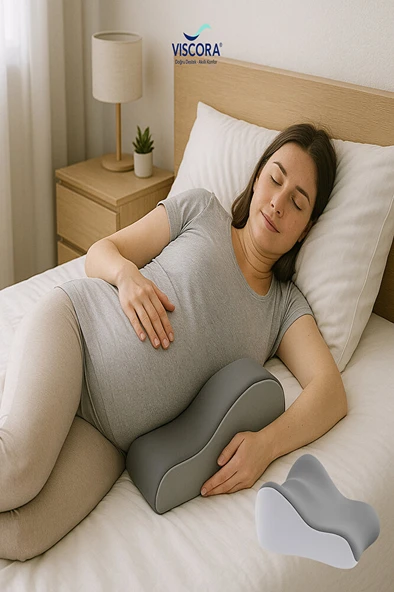 VISCORA Hamile Destek Yastığı – Yan Yatış, Bel, Karın ve Bacak Arası Destek Minderi ürün görseli 1