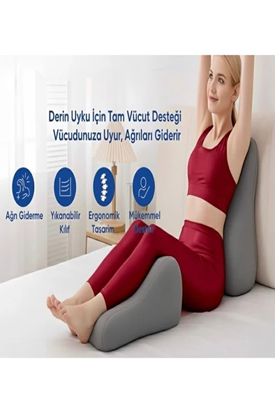 VISCORA Omuz ve Sırt Destekli Minder–Space Memory Foam Yıkanabilir Kılıf-Kapalı Ambalaj Ofis/Ev/Kamp - Resim 4
