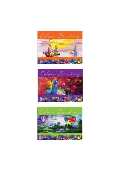 Umut Spiralli Resim Defteri 25x35 15yaprak 3'lü ürün görseli 1