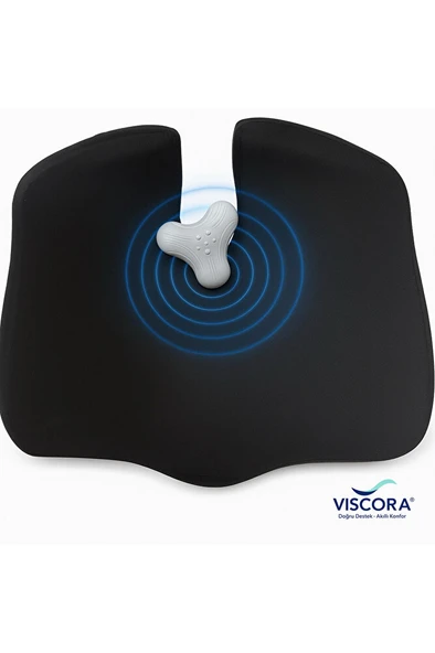 VISCORA Masajlı Titreşimli Ortopedik Destek Minderi – Bel, Sırt, Ayak ve Araç İçi Kullanım ürün görseli 1
