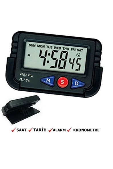 Modellino Öğrenci Saati - Kronometreli Ders Çalışma Saati - Mahi Max Dijital Masa Saati Ve Araba Saati - Resim 2