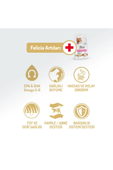 Felicia Kitten Tavuk Etli 12 kg Yavru Kedi Maması - Resim 2