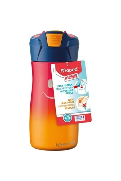 Maped Picnik 430ml Çelik Matara Gülen Yüz Figürlü Pembe ürün görseli 1