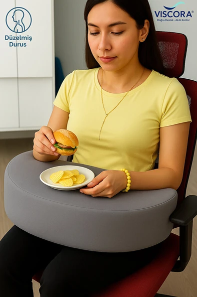 VISCORA Ortopedik Okuma ve Çalışma Yastığı - Bel, Boyun ve Kol Desteği - Resim 8