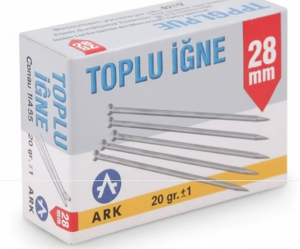 28 mm Toplu İğne  20 gr Ekonomik Paket  4 Adet ürün görseli 1
