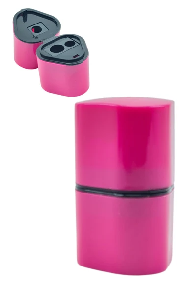 TGB 3 Lü Lüx Kalemtıraş Hazneli Kalemtıraş Tahta Kalem Açacağı Pembe ürün görseli 1