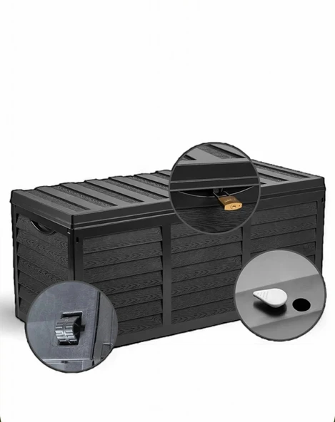 Bahçe Depolama Sandığı 320 Lt / 51 x 117 x 54 cm - Antrasit - Resim 5