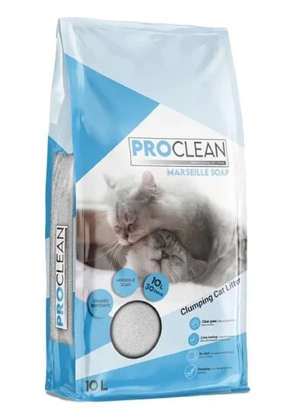 Proclean Marsilya Sabun Kokulu Topaklanan Kedi Kumu Ince Taneli 10 LT ürün görseli 1