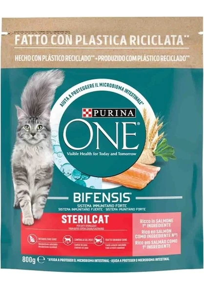 Purina One Somonlu Kısırlaştırılmış Kedi Maması 800 gr ürün görseli 1