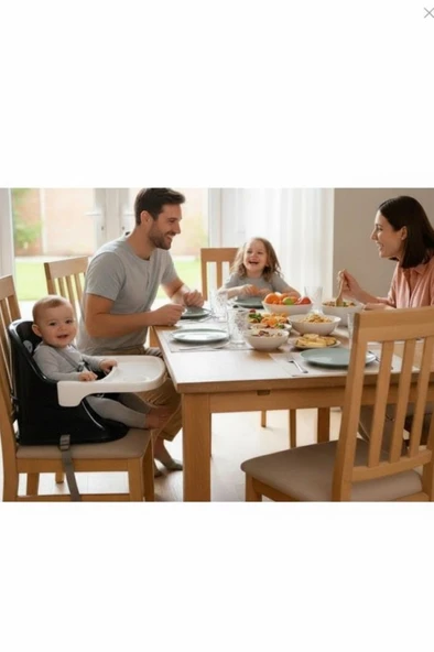 TommyBaby Oyun Piknik Mama Koltuğu Bebek Mama Oturağı Sandalye Üstü Mama Oturağı - Resim 3