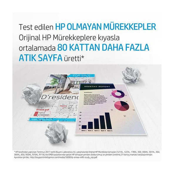 HP 3JA25AE (963) SARI MUREKKEP KARTUS  700 SAYFA - Resim 3
