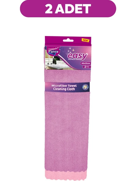 Parex Easy Mikrofiber Temizlik Bezi 2' Li Paket İkili Set Toplam 4 Adet ürün görseli 1