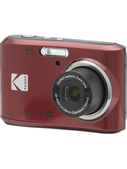 Kodak Pixpro FZ45 Friendly Zoom Kırmızı Dijital Fotoğraf Makinesi - Resim 2