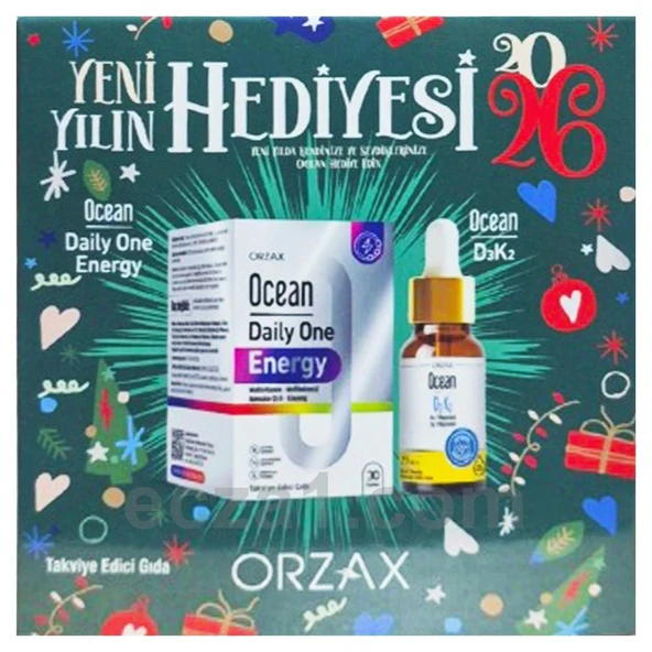 Ocean Yılbaşı Seti - Daily One Energy 30 Tablet + D3K2 Damla 20 ml ürün görseli 1