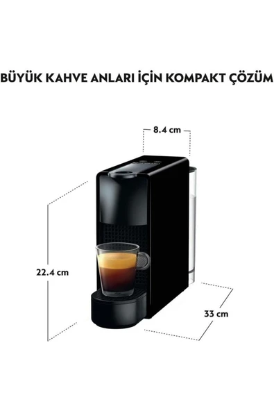 Nespresso C30 Essenza Mini Esspresso Kahve Makinesi,Siyah - Resim 2