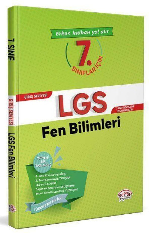 7. Sınıflar için LGS Fen Bilimleri Editör Yayınları