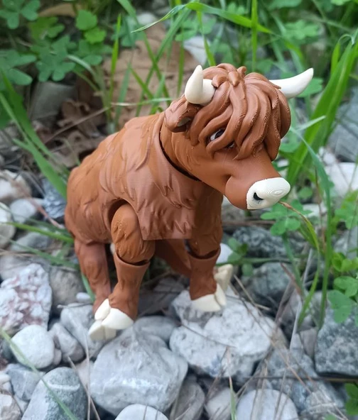 İnek 3D Oynar Eklem Hareketli Büyük Boy Maskot İnek Figür Oyuncak Biblo Yılbaşı Doğum Günü Hediye ürün görseli 1