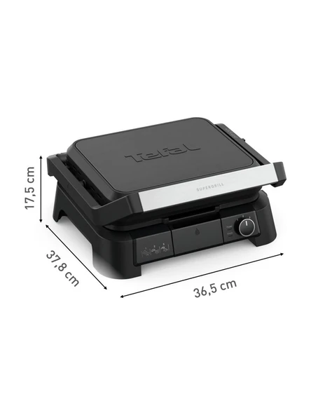 Tefal SuperGrill 3in1 6 Dilim Kapasiteli 2000 Watt Barbekü Izgara ve Tost Makinesi - Siyah - Resim 5