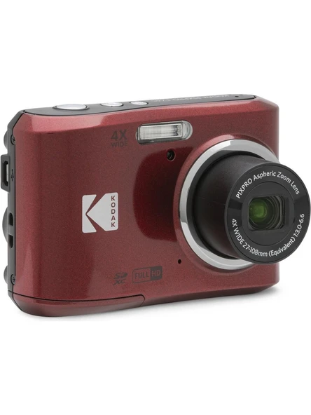 Kodak Pixpro FZ45 Friendly Zoom Kırmızı Dijital Fotoğraf Makinesi ürün görseli 1