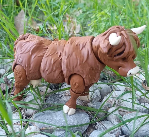 İnek 3D Oynar Eklem Hareketli Büyük Boy Maskot İnek Figür Oyuncak Biblo Yılbaşı Doğum Günü Hediye - Resim 12