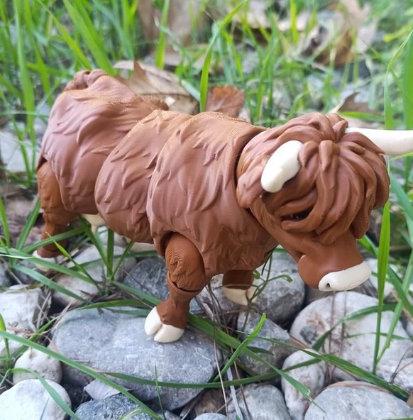 İnek 3D Oynar Eklem Hareketli Büyük Boy Maskot İnek Figür Oyuncak Biblo Yılbaşı Doğum Günü Hediye - Resim 11