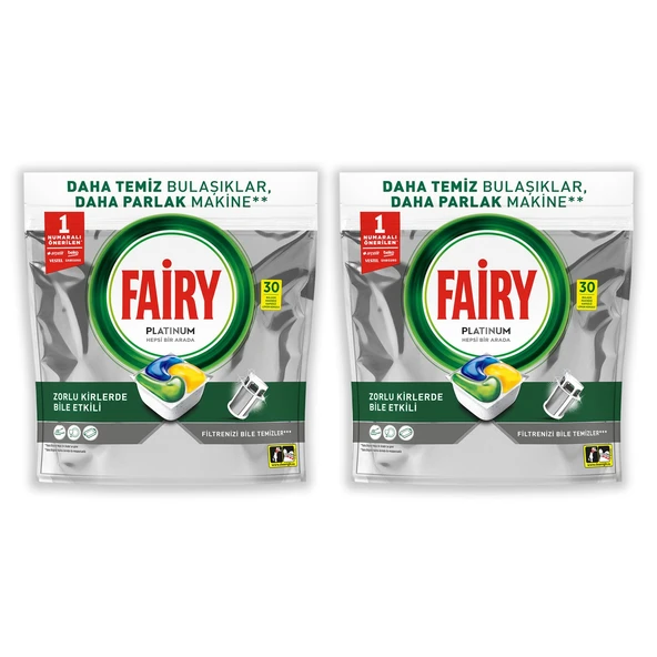 Fairy Platinum Kapsül 30 lu Limon Kokulu x 2 Adet ürün görseli 1