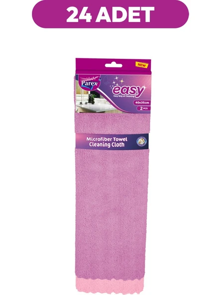 Parex Easy Mikrofiber 2'li Temizlik Bezi 24 Paket - 1 Koli ürün görseli 1