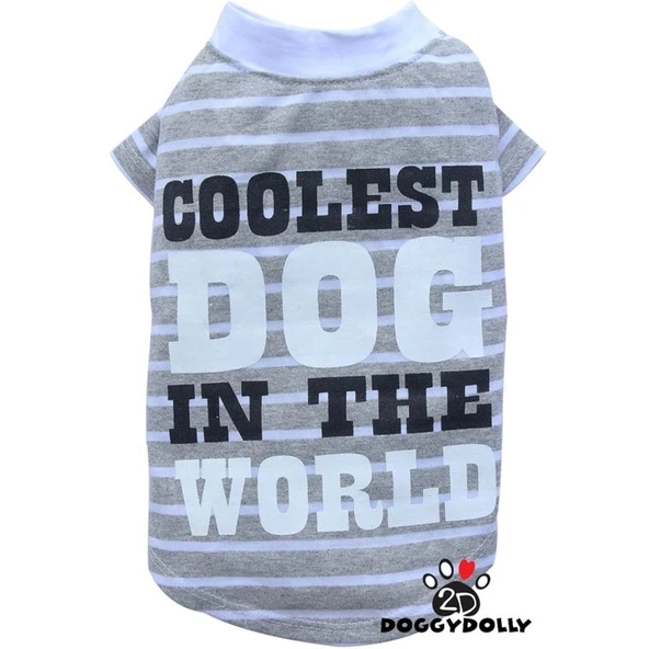 Doggy Dolly Coolest Dog Büyük Köpek Tişörtü Gri XXL ürün görseli 1