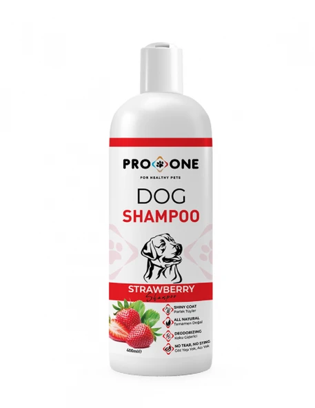 Pro One Köpekler için Çilek Bitki Özü Şampuan 400 ml ürün görseli 1