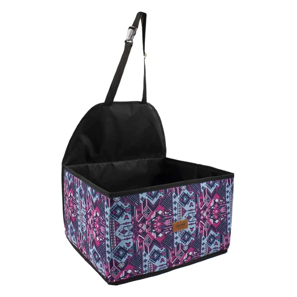 Lepus Pet Araç Koltuğu Tribal Desen Mavi 32x40x25 Cm ürün görseli 1