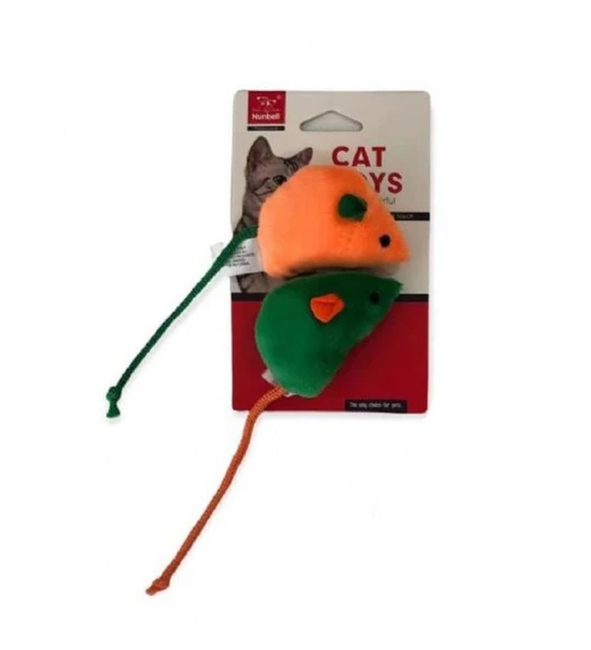 Nunbell Renkli Fare Kedi Oyuncağı 2 Li ürün görseli 1