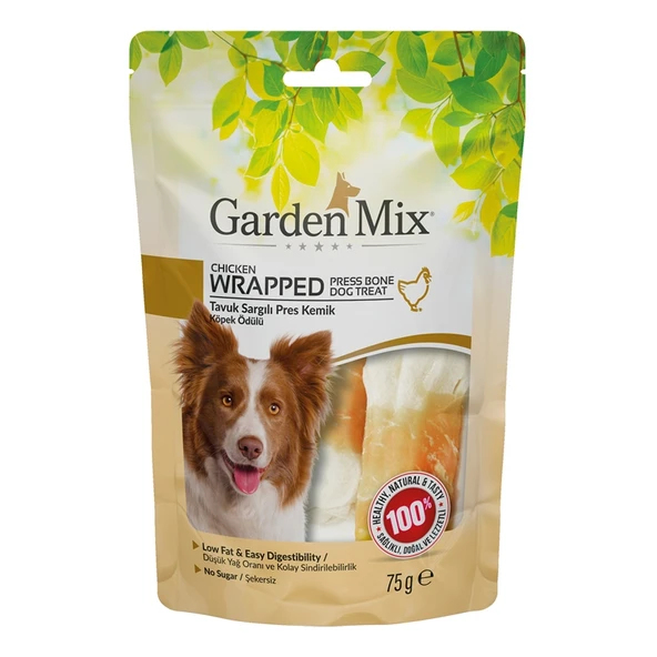 Garden Mıx Sargılı Pres Kemik Köpek Ödülü 75 Gr ürün görseli 1