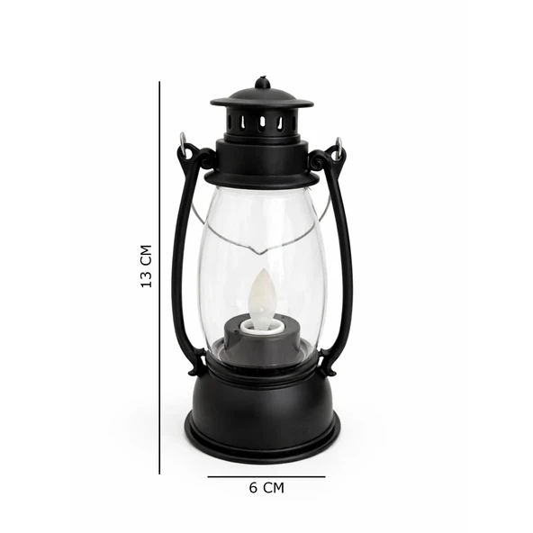 Hedies Işıklı Pilli Dekoratif Gaz Lambası Büyük Boy (QRK-BIB-0382) - Resim 2