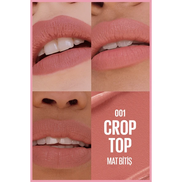 Maybelline NY Serum Etkili Hyalüronik Asit ve Besleyici Yağ İçeren Ruj - 001 Crop Top - Resim 10