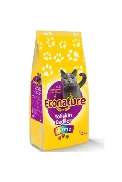 Econature Gurme Balıklı Renkli Yetişkin Kedi Maması 15 Kg ürün görseli 1