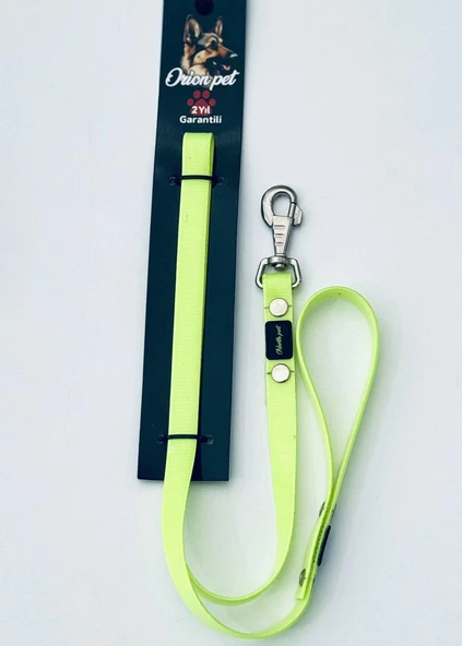Orion Silikon Kaplı Köpek Gezdirme Kayışı Neon Sarı 2X127 Cm ürün görseli 1