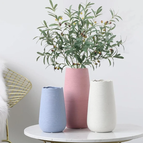 3lü Set Yapay Zeytin Dalı Uzun Dal 85cm - Resim 6