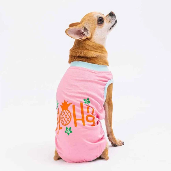 Pawstar Pink Aloha Köpek T-Shirt Small ürün görseli 1