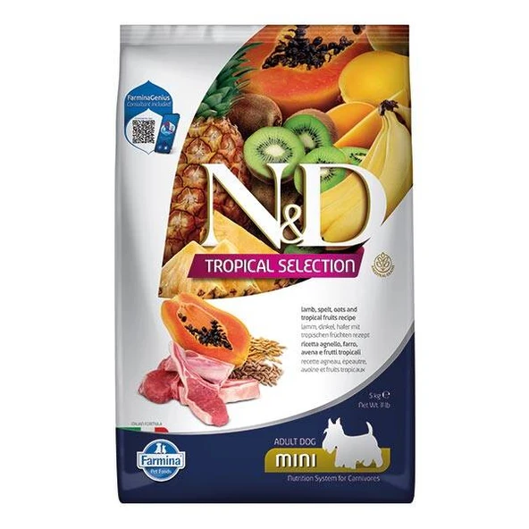 N&D Tropical Selection Kuzu Etli Küçük Irk Yetişkin Köpek Maması 5 KG ürün görseli 1