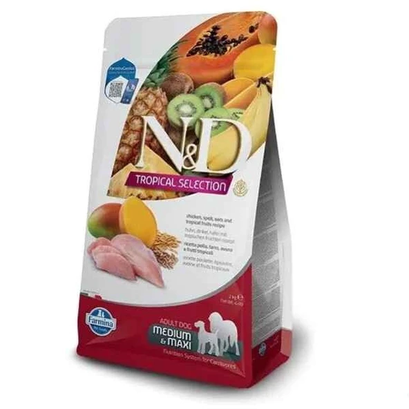 N&D Tropical Selection Tavuklu Medium Maxi Yetişkin Köpek Maması 2 Kg ürün görseli 1