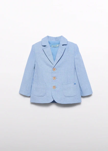 Mayoral Abel Lula Erkek Bebek Catania Keten Ceket Mavi - Resim 2