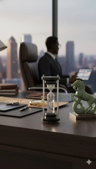 Kum Saati Dekoratif Obje Makam Masası Süsü Mobilya Masa Aksesuarı Gösterişli - Resim 6