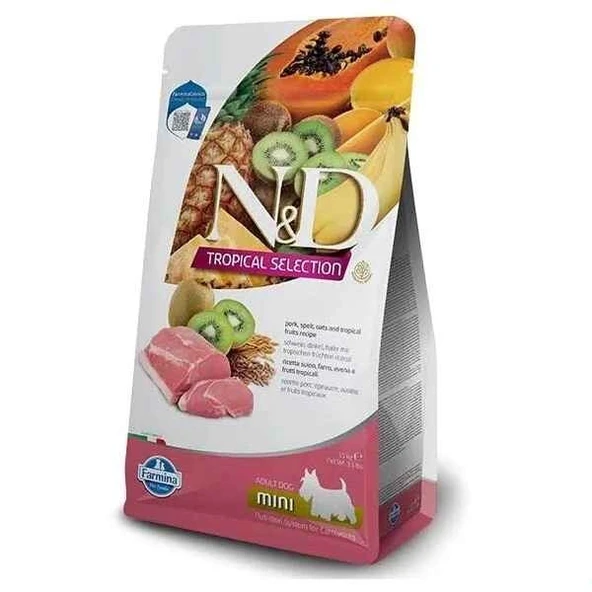 N&D Tropical Selection Domuz Etli ve Tropikal Meyveli Mini Irk Yetişkin Köpek Maması 2 Kg ürün görseli 1