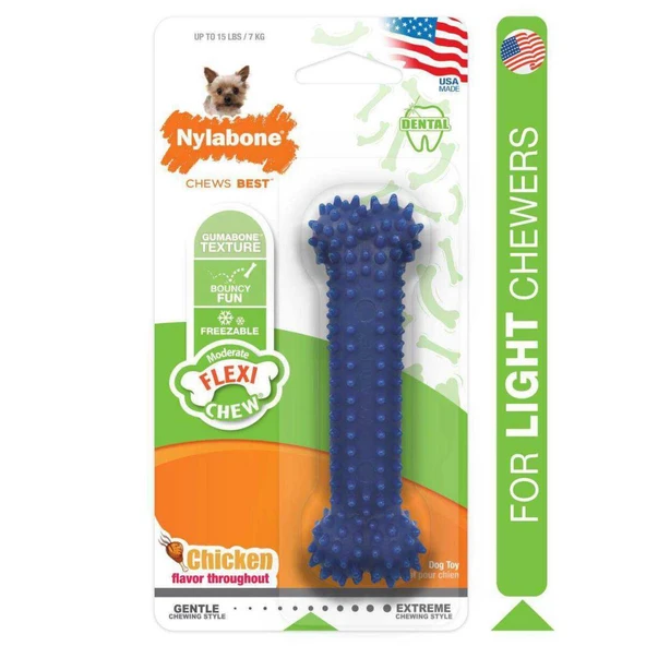 Nylabone Tavuk Aromalı Dental Köpek Oyuncağı XSmall ürün görseli 1