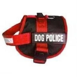 Pet Pretty Kırmızı Dog Police Göğüs Tasması Small ürün görseli 1