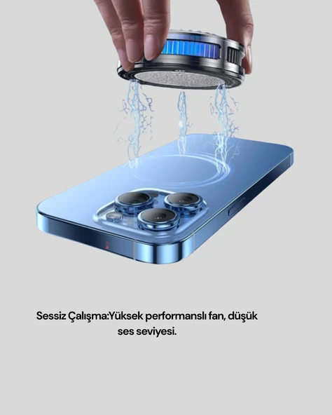 RGB LED Telefon Soğutucu Fan Yüksek Hızlı Soğutma Oyuncu Cooler - Resim 4